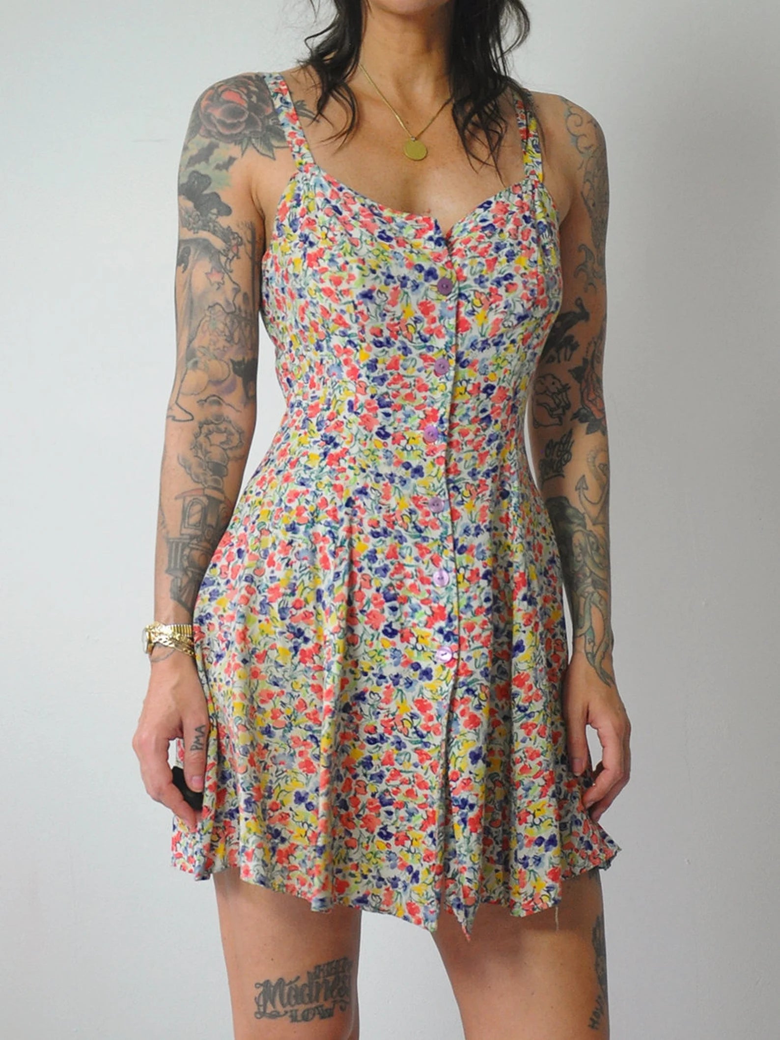 90's Floral Mini Sundress