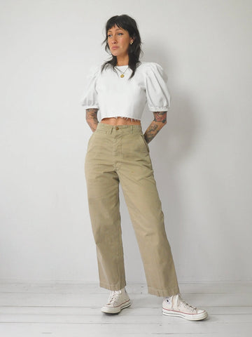 1940's Khaki Military Pants (2 pairs)