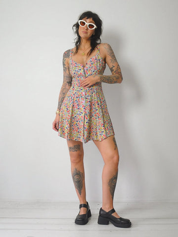 90's Floral Mini Sundress