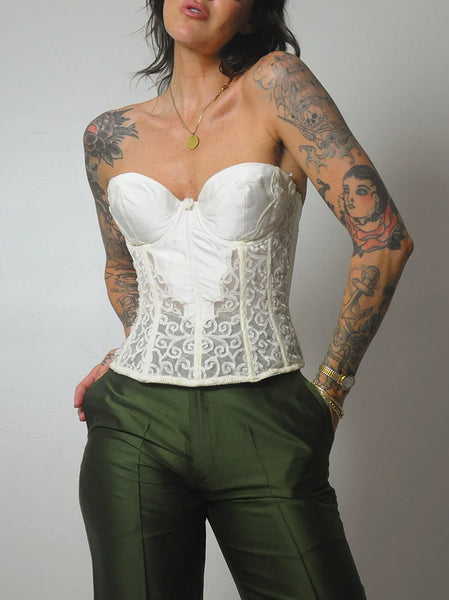 1990's Lace Bustier Top