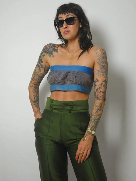 1950's Paisley Crop Bralette Top