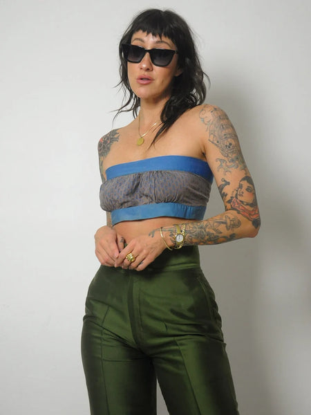 1950's Paisley Crop Bralette Top
