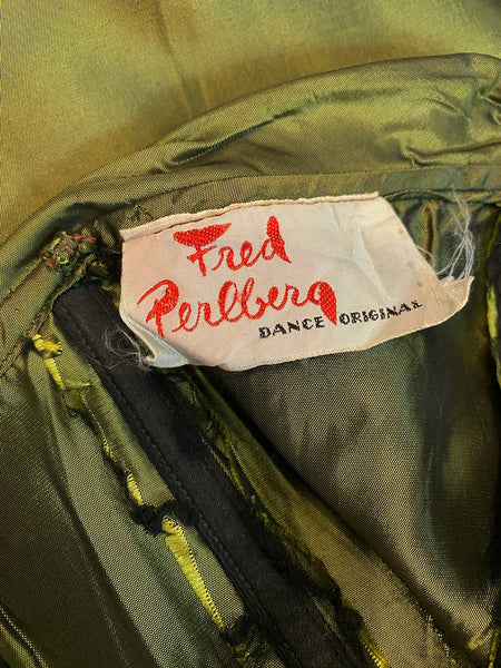 1950's Fred Perlberg Ruched Gown
