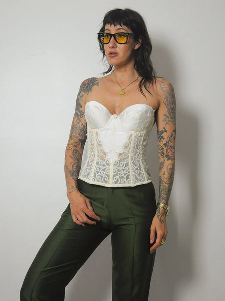 1990's Lace Bustier Top