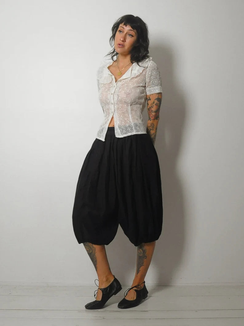 Black Edwardian Bloomer Pants