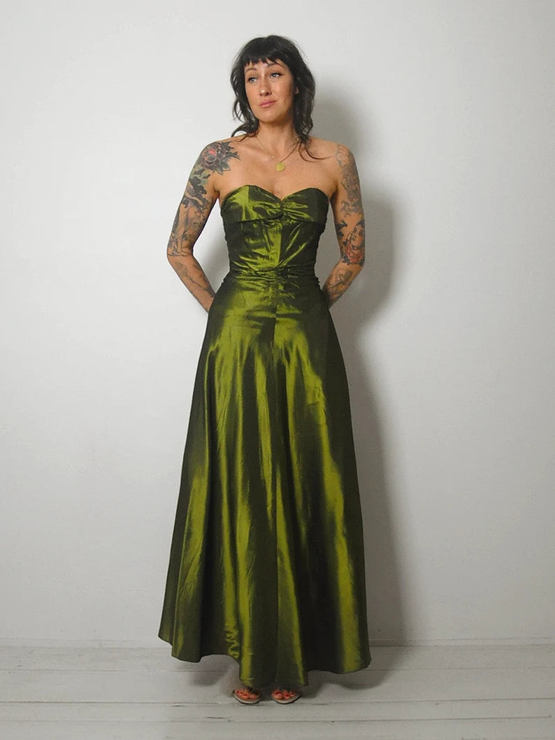 1950's Fred Perlberg Ruched Gown