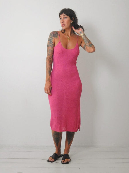 1980's Pink Knit Sundress