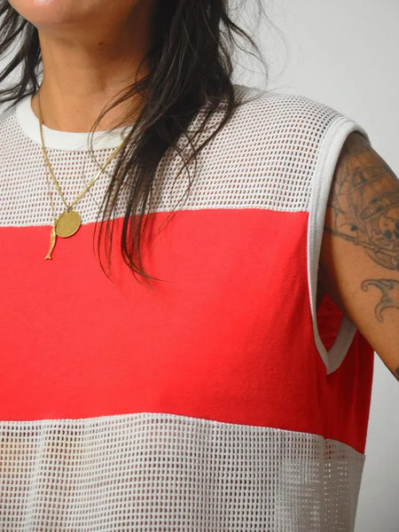 1980's Mesh Striped Tank