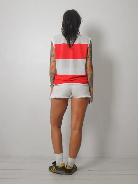 1980's Mesh Striped Tank