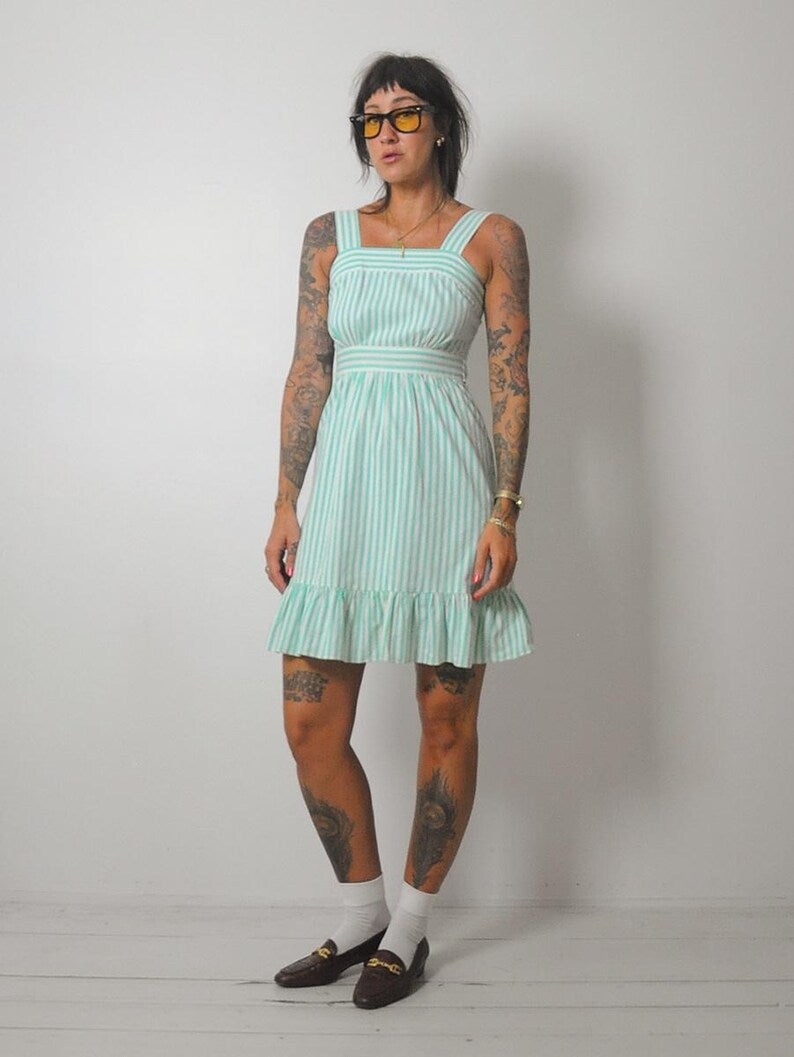 1980's Lanz Striped Sundress