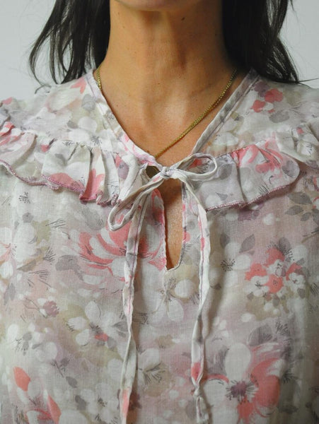 1970's Pastel Floral Sundress
