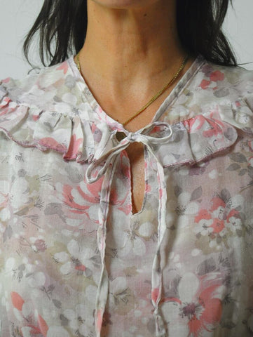 1970's Pastel Floral Sundress