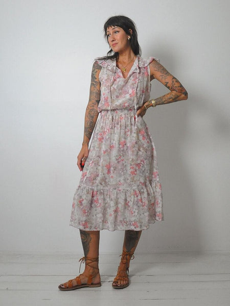 1970's Pastel Floral Sundress