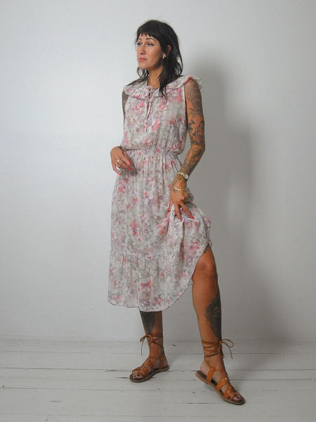 1970's Pastel Floral Sundress