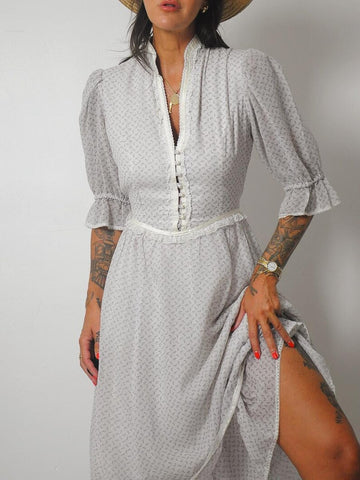 1970's Calico Gunne Sax Dress