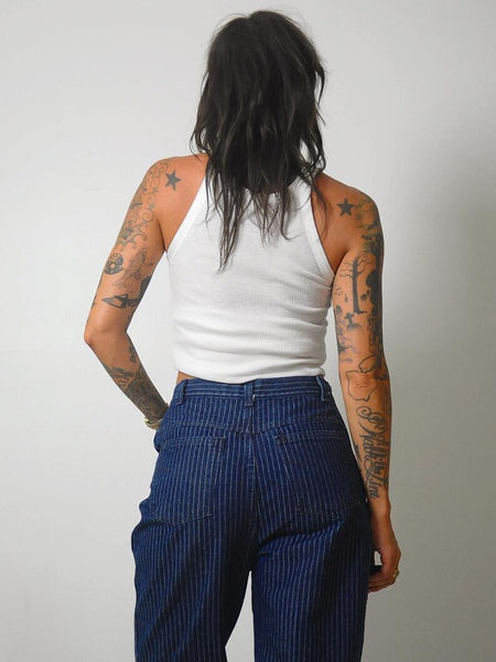 1980's Dark Pinstriped Jeans 30x30