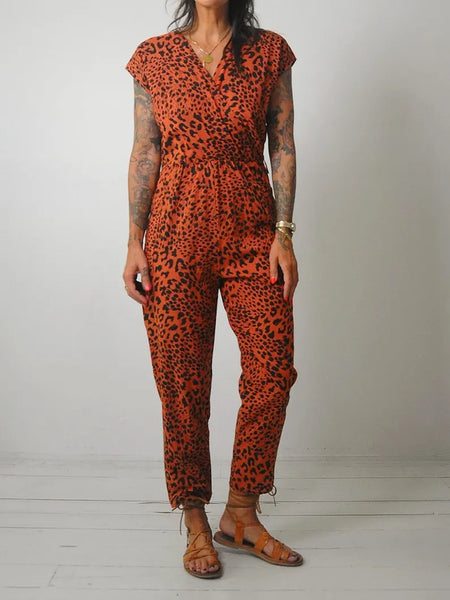 1980's Leopard Print Jumpsuit