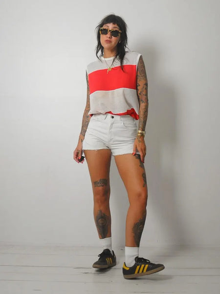 1980's Mesh Striped Tank