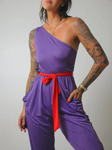 1970's One Shoulder Jumpsuit