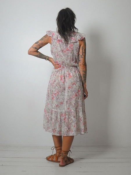 1970's Pastel Floral Sundress