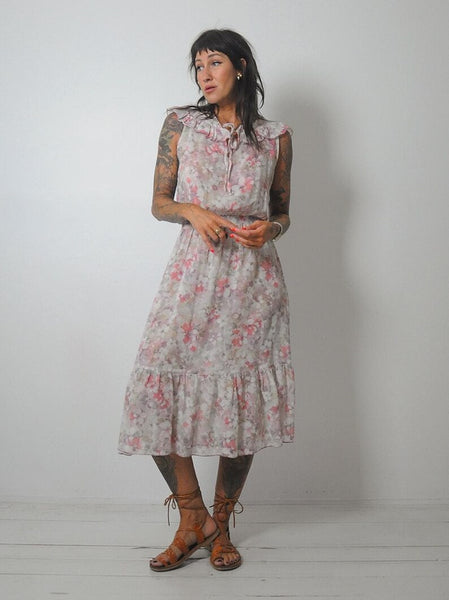 1970's Pastel Floral Sundress