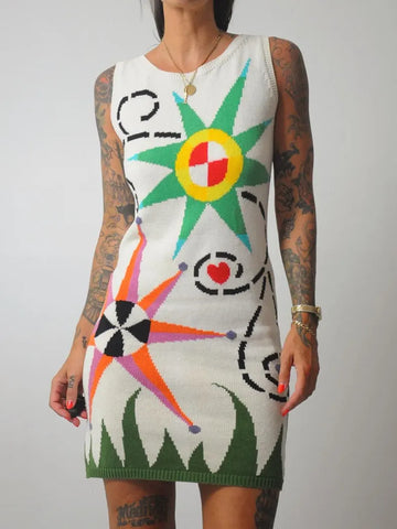 90's Pop Art Sweater Dress