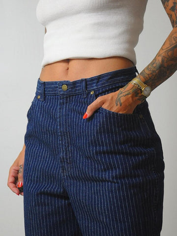 1980's Dark Pinstriped Jeans 30x30