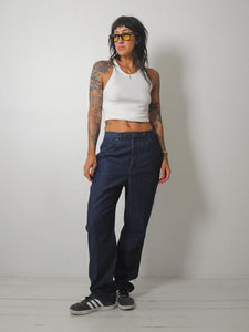 1980's Dark Pinstriped Jeans 30x30