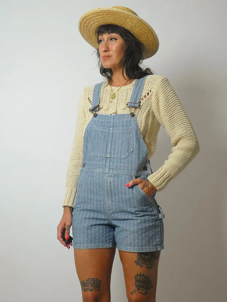 Herringbone Tweed Denim Shortalls