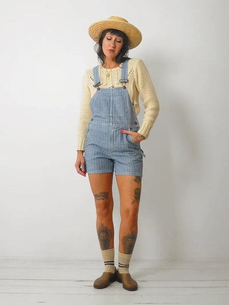 Herringbone Tweed Denim Shortalls