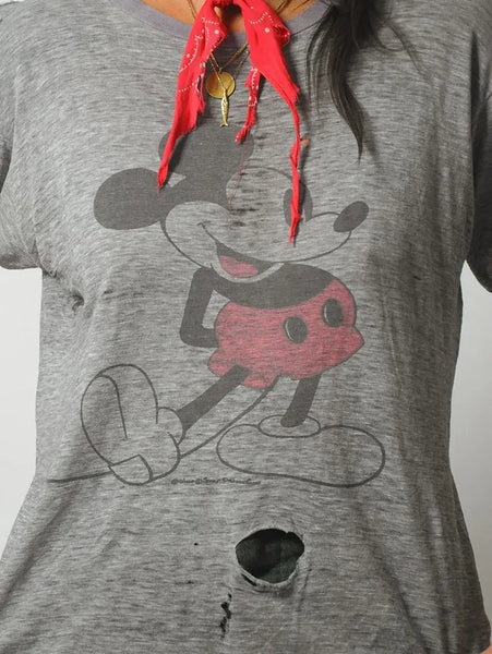 1970's Destroyed Mickey T-shirt
