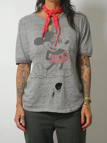 1970's Destroyed Mickey T-shirt