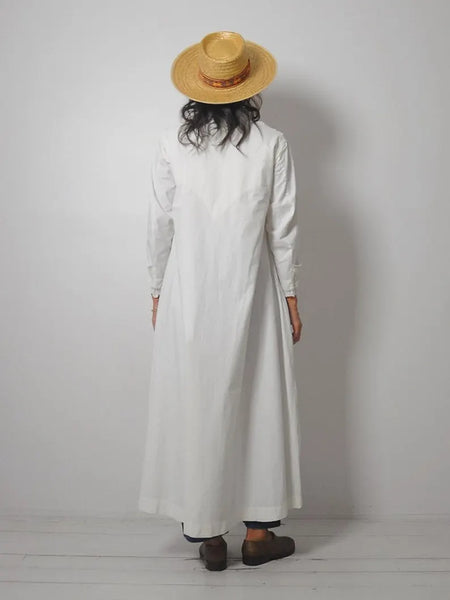 Edwardian Cotton Maxi Duster Dress