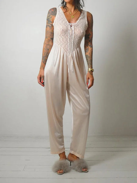 1980's Pastel Lace Jumpsuit