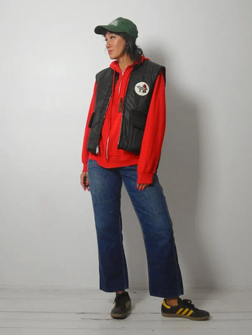 1980's Patch Quilted Puffer Vest