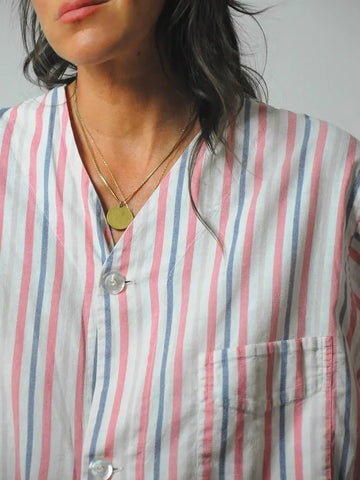 1950's Striped Unisex Pajama Shirt