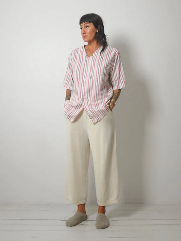 1950's Striped Unisex Pajama Shirt