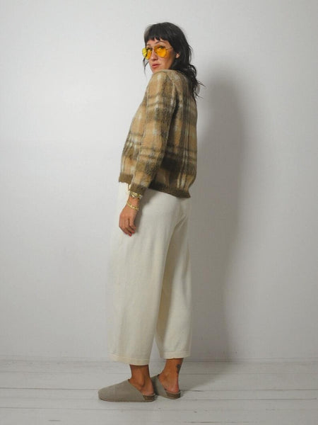 1960's Mohair Plaid Cardigan