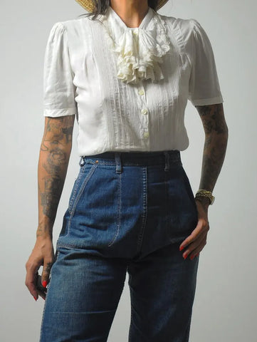 Cecilia Antique Ruffle Blouse