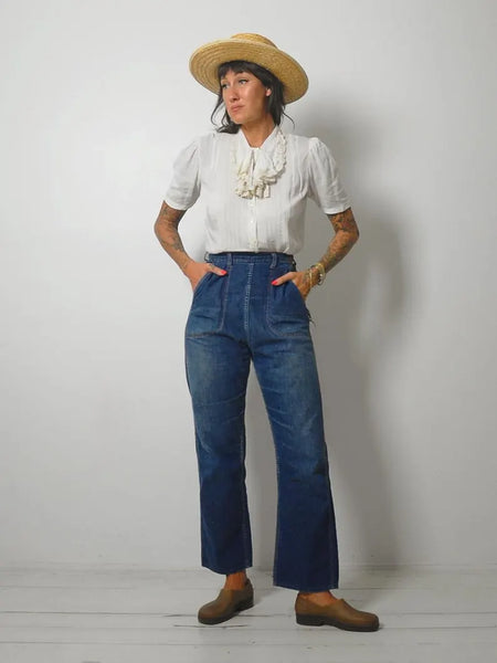 Cecilia Antique Ruffle Blouse