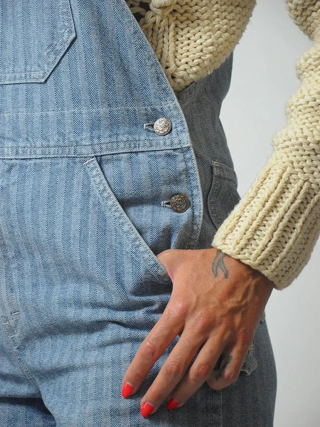 Herringbone Tweed Denim Shortalls