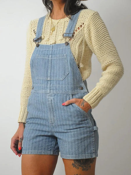 Herringbone Tweed Denim Shortalls