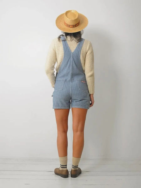 Herringbone Tweed Denim Shortalls