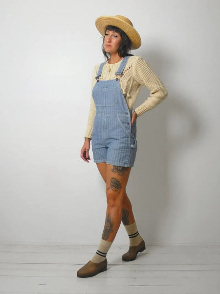 Herringbone Tweed Denim Shortalls