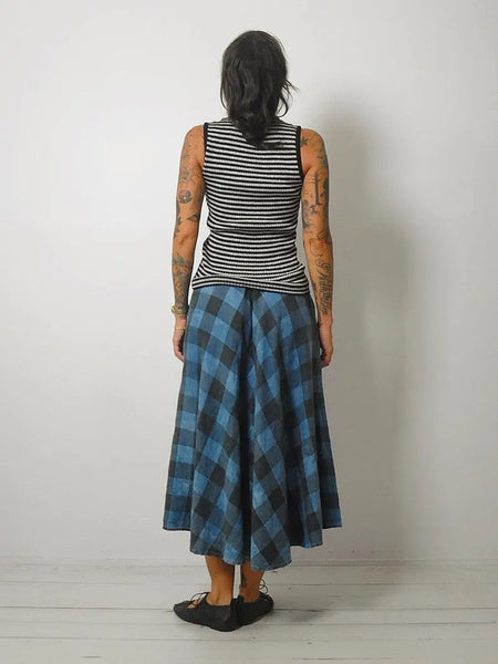 1970's Silver Striped Ribbed Tank