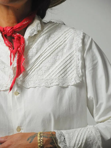 Edwardian Cotton Maxi Duster Dress