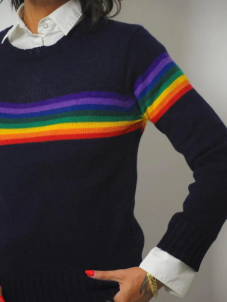 1980's Striped Rainbow Sweater