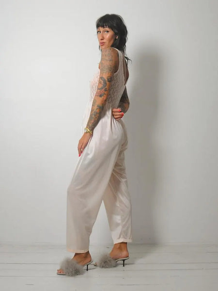 1980's Pastel Lace Jumpsuit