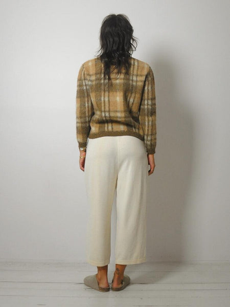 1960's Mohair Plaid Cardigan