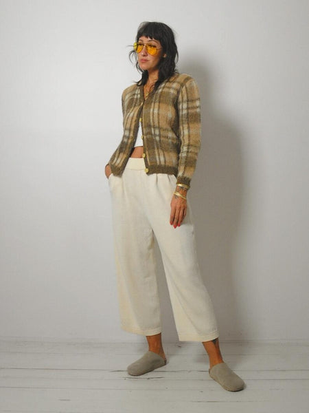 1960's Mohair Plaid Cardigan